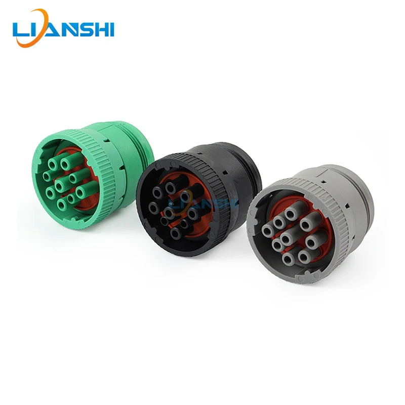 Suitable for Deutsch type connector 9-core diagnostic interface HD16-9-96S waterproof connector HD10-9-1939P-P080