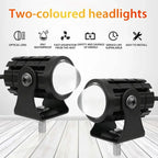 Motorcycle Mini Driving Light Dual Colo for Headlight Auxiliary Spotlight Lamp R ATV Scooter Moto Fog Light Accessorie 12V Amagi