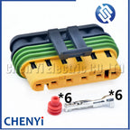 6 Pin female Car Waterproof Wiring Harness Socket Automotive Electrical Connector engine radiator plug 15344031