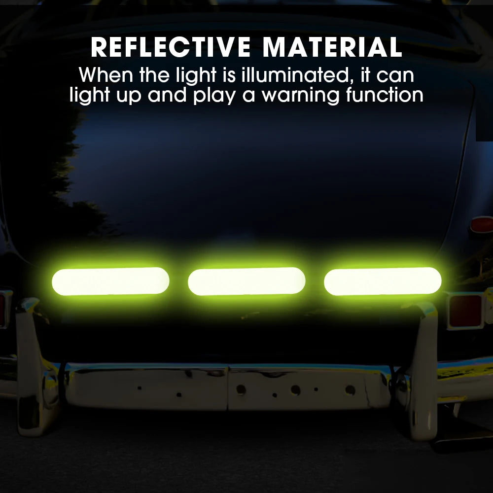60/10pcs Motorcycle Helmet Reflective Strips Sticker Night Safe Driving Warning Tape General Fluorescent Car Decorative Stickers