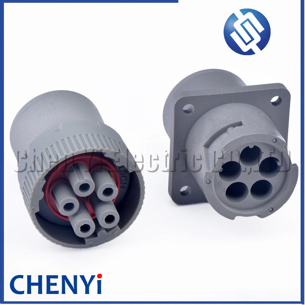 DEUTSCH Gray 5 Pin Waterproof connector HD16-5-16S HD10-5-16P HD10 1.5 Series Flame Retardant diagnosis Plug With pins