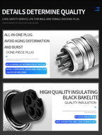 1PCS GX16 Auto Waterproof Connectors 2-10 Pins with Power Cable Line Socket Plug—Suitable for Industrial Machinery and Equipment