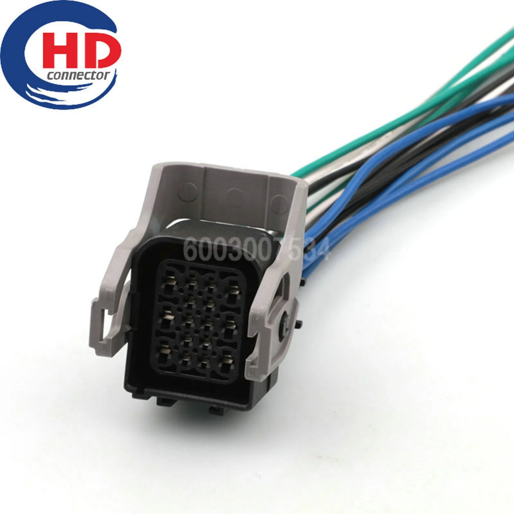 16 Pin Automobile Black Wiring Connector Waterproof Male Female Plug Socket 1743354-2 1743350-2 1743350-0