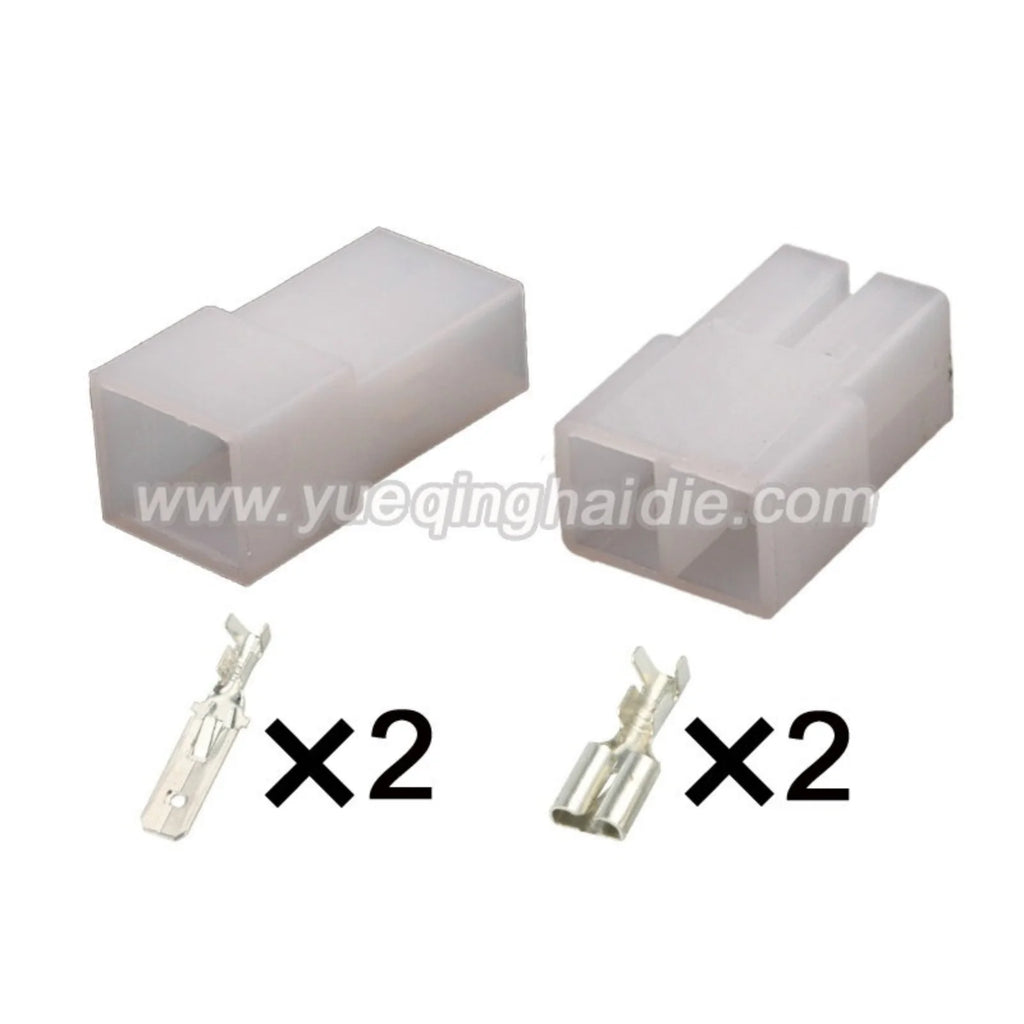 2 PIN Unsealed Automotive Plug 6.3mm Male Female Connectors Connector With Terminal Pins 180924 0-180923-0