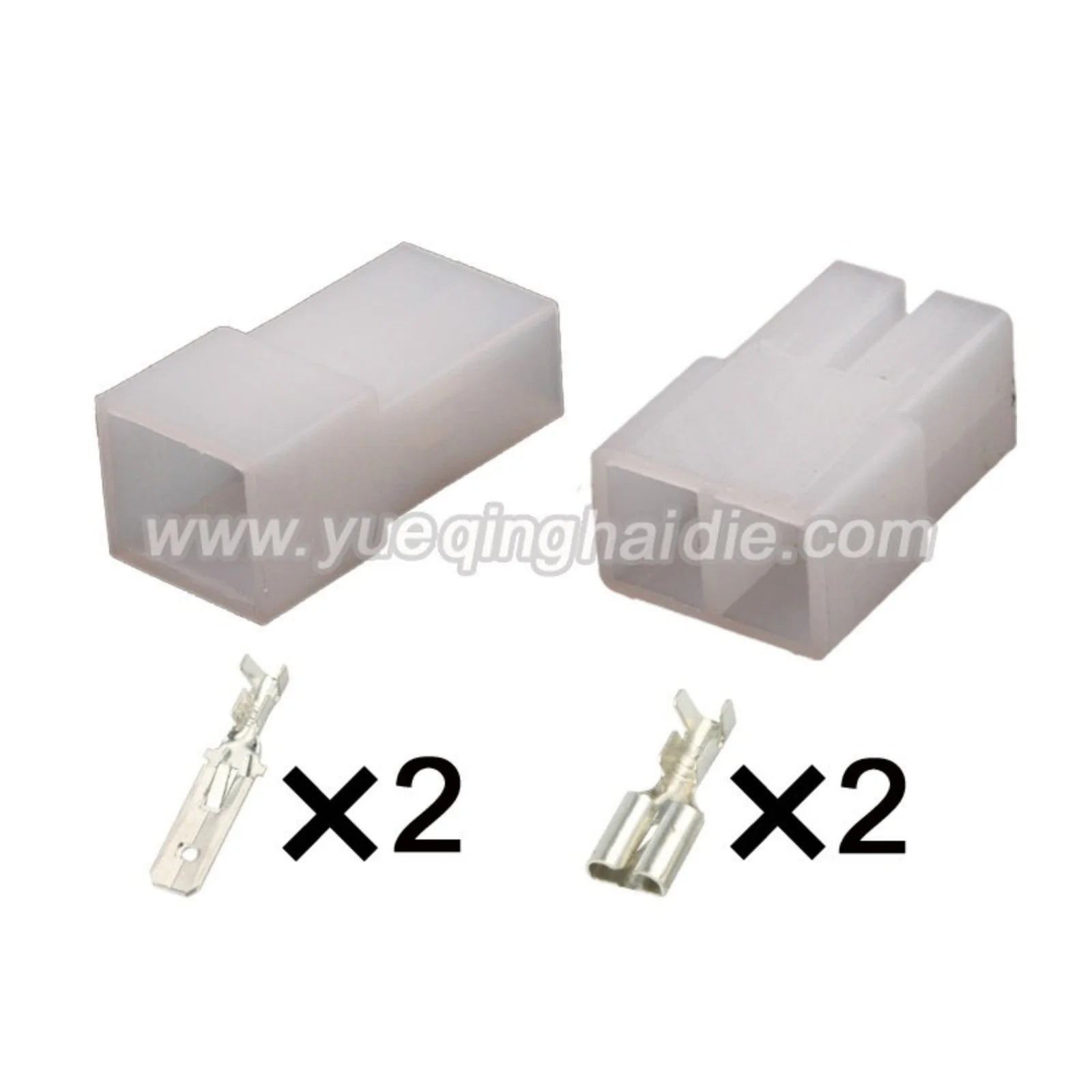 2 PIN Unsealed Automotive Plug 6.3mm Male Female Connectors Connector With Terminal Pins 180924 0-180923-0