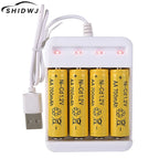 1PC AAA And AA Rechargeable Battery Station High-Speed USB 3/4 Slot Fast Rechargeable Battery Charger Short Circuit Protection