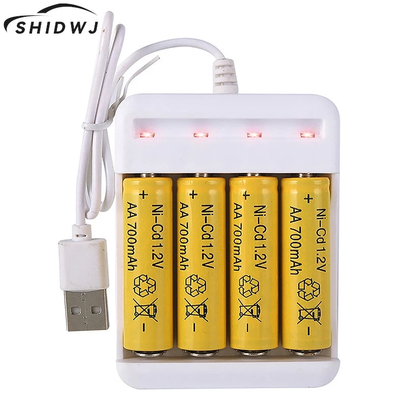 1PC AAA And AA Rechargeable Battery Station High-Speed USB 3/4 Slot Fast Rechargeable Battery Charger Short Circuit Protection