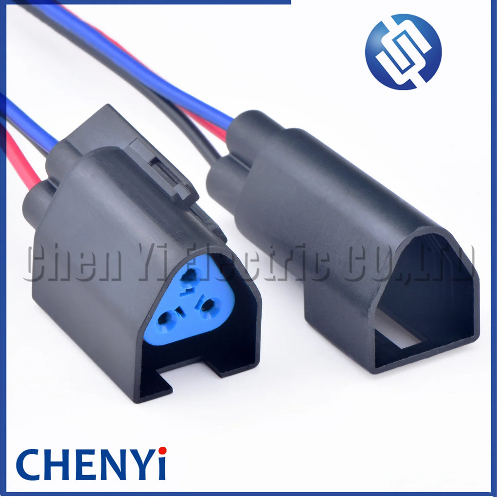 3 Pin Auto Waterproof Connector male or female Automobile Triangle Wire harness plug socket 7-1437710-9 3-1437712-1 For Ford