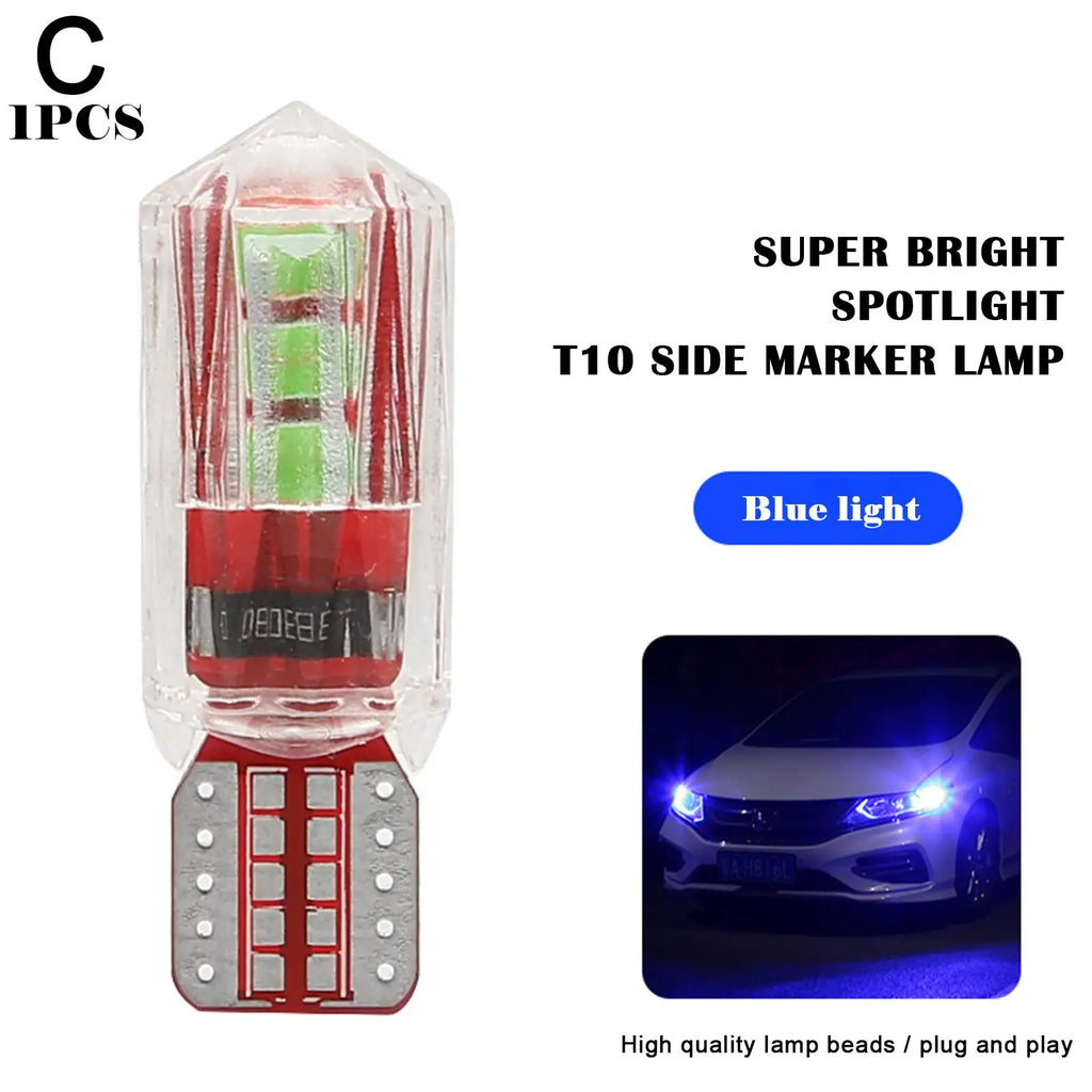 2pcs T10 W5W 194 LED Car Light Bulb Non-Pola 6SMD Canbus Car License Plate Light Interior Dome lights Reading Lamp 12V-24V Tools