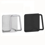 Stainless Steel Sponge Holder for Kitchen Sink - Rustproof Brushed Sponge Caddy Silver Organizer Adhesive Clutter-Free Amagi