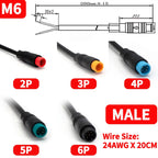 5/20/100 PCS M6 M8 Julet Sensor Waterproof Electric Bicycle Butt Joint Plug Male Female Ebike Display Cable Connector With Wire