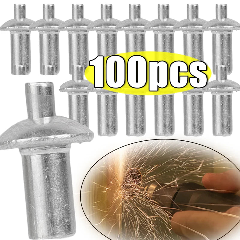 Aluminium Alloy Knockout Expansion Rivets Head Perforated Rivets Hammered Expanding Nails Screws Fasteners Auto Parts 10-100Pcs