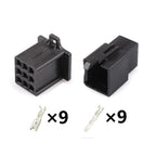 9PIN Connector Unsealed 2.8mm Male Female Connector Handle Switch Plug Wiring Harness Cable Socket 6030-9991 6040-9111