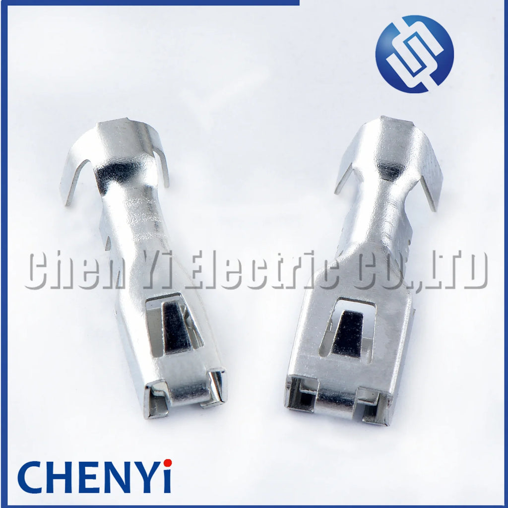 50 Pcs 6.3/4.8 MM Car Crimp Terminal Spade Connector Copper Pins Auto Female Splice Wire Terminals For plug