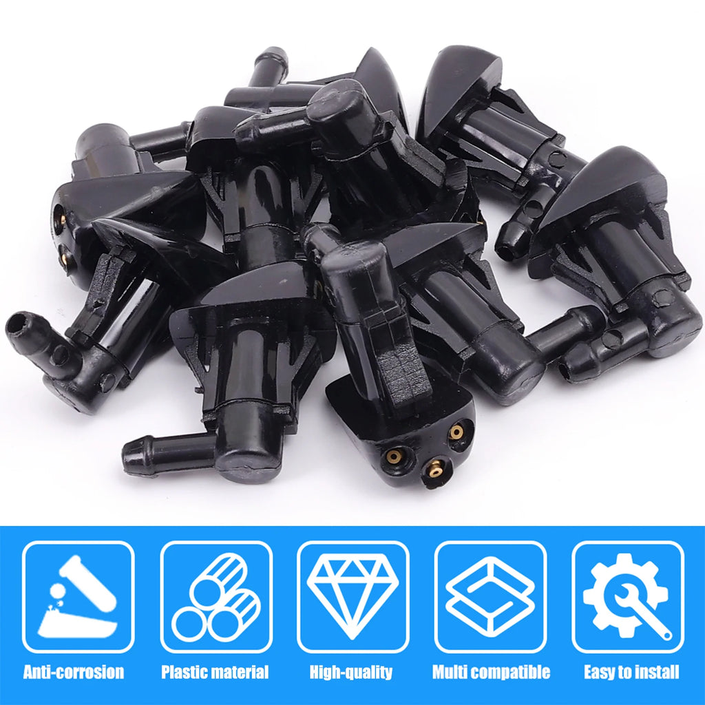 10/1Pcs Car Windshield Wiper Washer Spray Nozzle for Most Car Model Auto 3 Holes Windshield Washer Nozzles Wiper Water Spray Jet