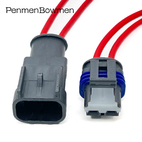 1 Set 2 Pin 2.8mm Car Oil Injector Electrical Cable Connectors Waterproof Female Male Wire Harness Plug 47000EV2M