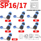 SP21 SP20 SP17 SP16 SP13 Docking 2P 3P 4P 5P 6P 7 12Pin IP68 Waterproof Aviation Connector,Panel Mount Connector Plug and Socket