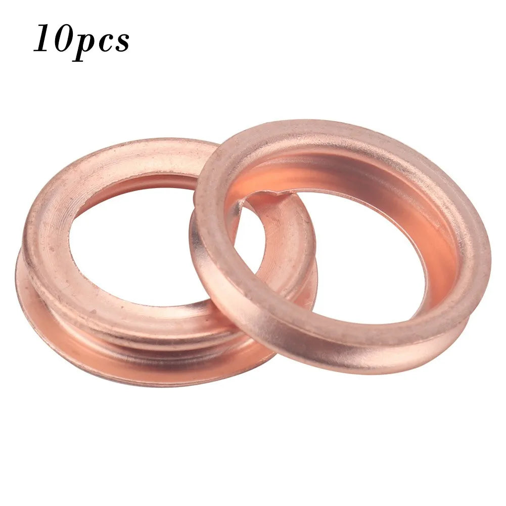 10 Pcs Metal Oil Drain Plug Crush Washer Gasket 11026-01M02 For Nissan For Infiniti Oil Drain Plug Crush Washers Gaskets