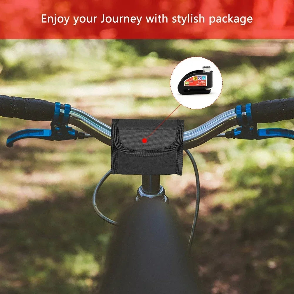 Motorcycle Bicycle Lock Alarm Safety Protection Padlock Disc Aluminum Alloy Anti-Theft Reminder Rope Lock Bag Motorcycle Amagi