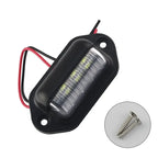 6 LED Car License Number Plate Lights Waterproof 12-24V Universal Truck RV Trailer Tail License Plate White Side Lamp Bulbs