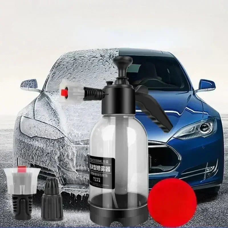 High Pressure 2L Household Car Dual-use Cleaning Foam Spray Pot Acid Alkali Resistant Large Capacity Glass Spray Pot Fan Amagi