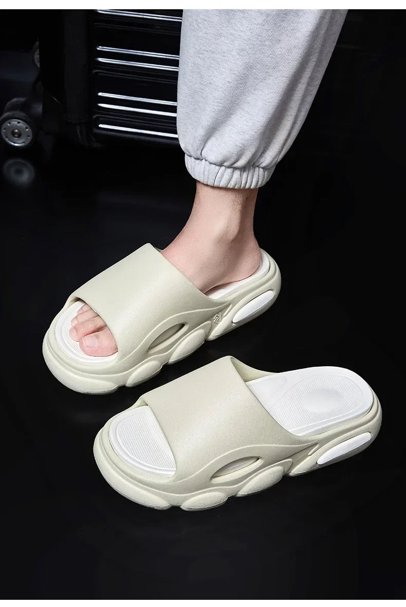 EVA Men's Summer Sandals Fashion Soft Cloud House Platform Slides Unisex Outdoor Non-slip Beach Shoes Men Bathroom Slippers Amag