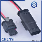 3 Pin PDC Parking Sensor Plug Connector For PASSAT A1 A3 A4 A6 A7 Q5 Q7 R8 4F0973703 1718653-1 4F0 973 703 With 15cm wire