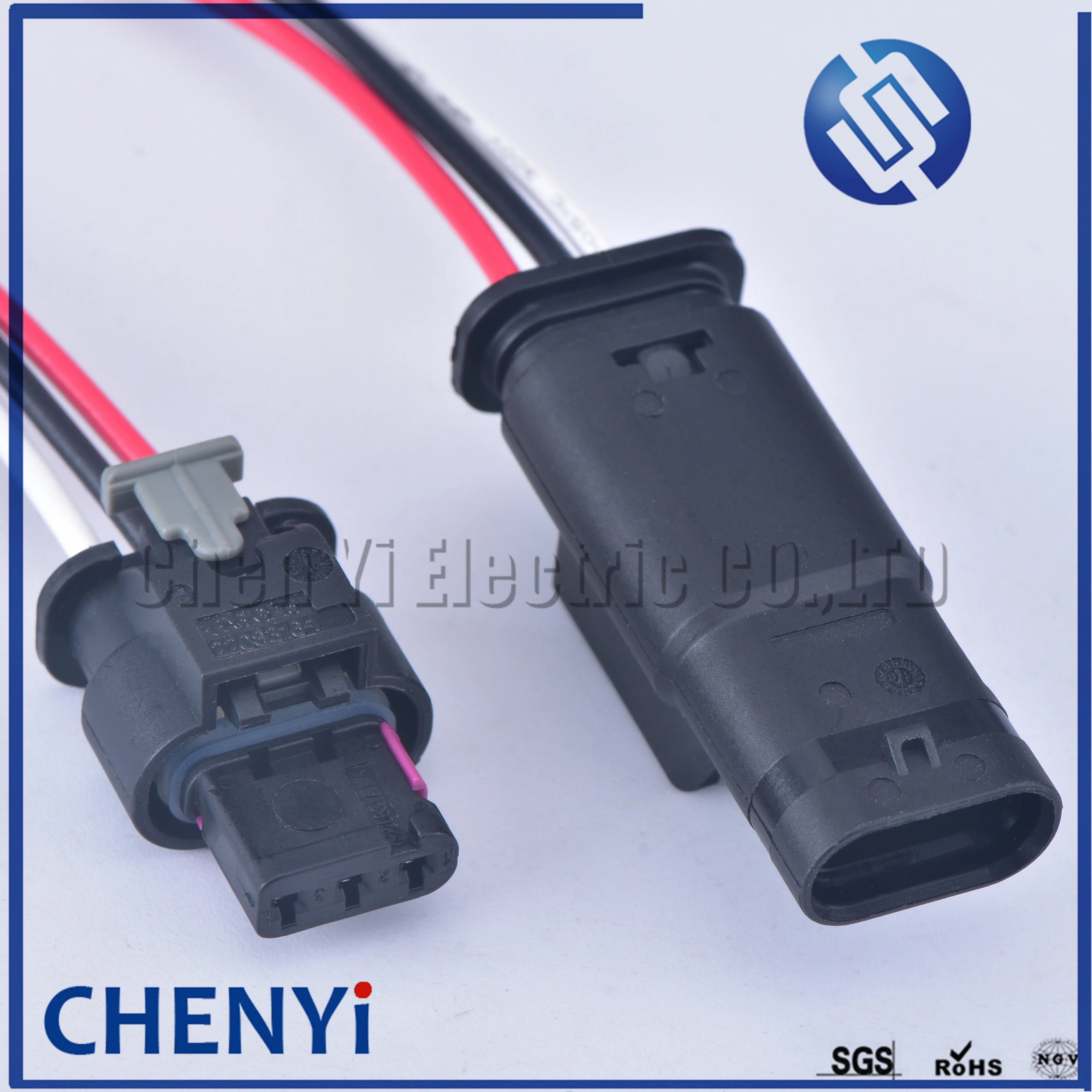 3 Pin PDC Parking Sensor Plug Connector For PASSAT A1 A3 A4 A6 A7 Q5 Q7 R8 4F0973703 1718653-1 4F0 973 703 With 15cm wire