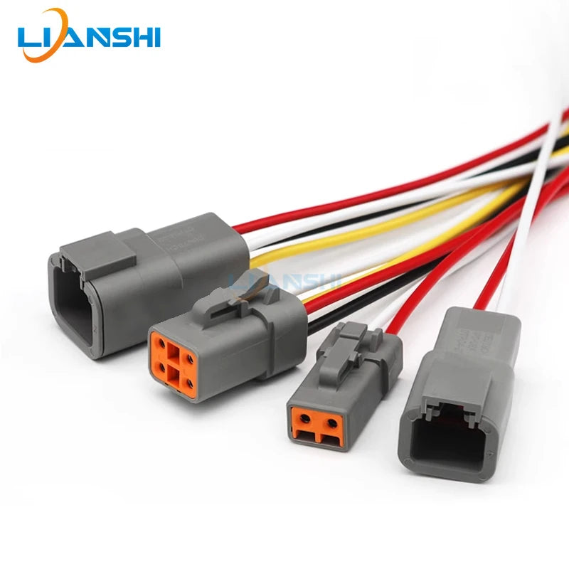 DTP04-2P/DTP06-2S Automotive waterproof high-power connector High-current heavy truck male bus harness plug DTP04-4P/DTP06-4S