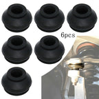 6 Pcs Universal Black Rubber Tie Rod End Ball Joint Dust Cover Car Suspension Steering Ball Joint Parts Accessories