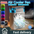 Motorcycle 3 in 1 USB Mini Air Conditioner Portable Cooling Fan with Humidifier and Night Light for Home Office Desktop Amagi