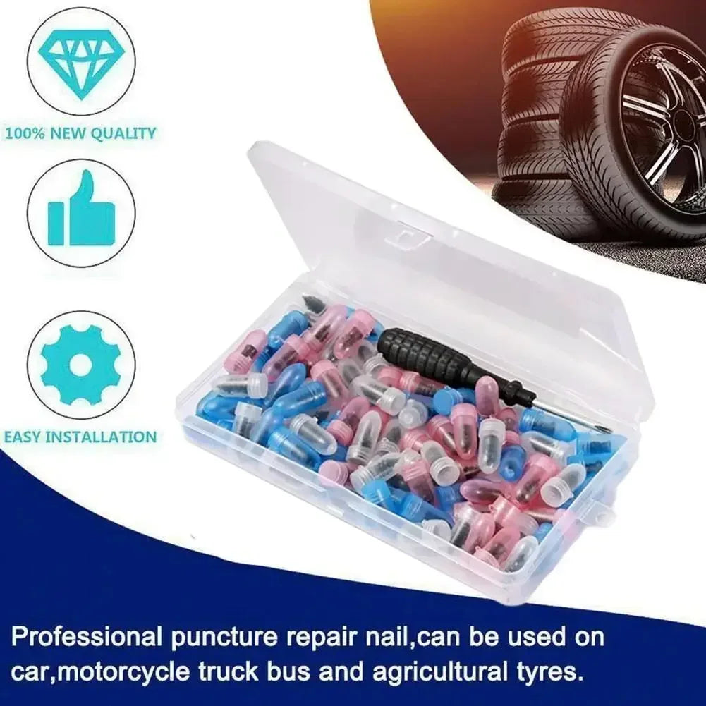 Universal Vacuum Car Tyre Repair Rubber Nail for Self Rubber Plugs for Tire Repair Quick Tool for Tire Plug Kit Screw in Amagi