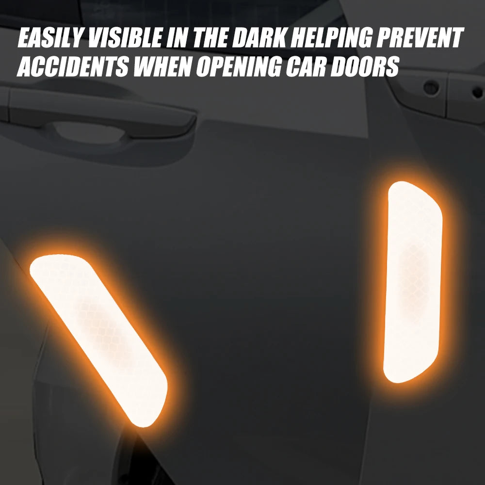 Car Door Reflective Sticker Safety Auto Door Opening Warning Reflector Tape Auto Accessory Exterior Interior Reflector Sticker
