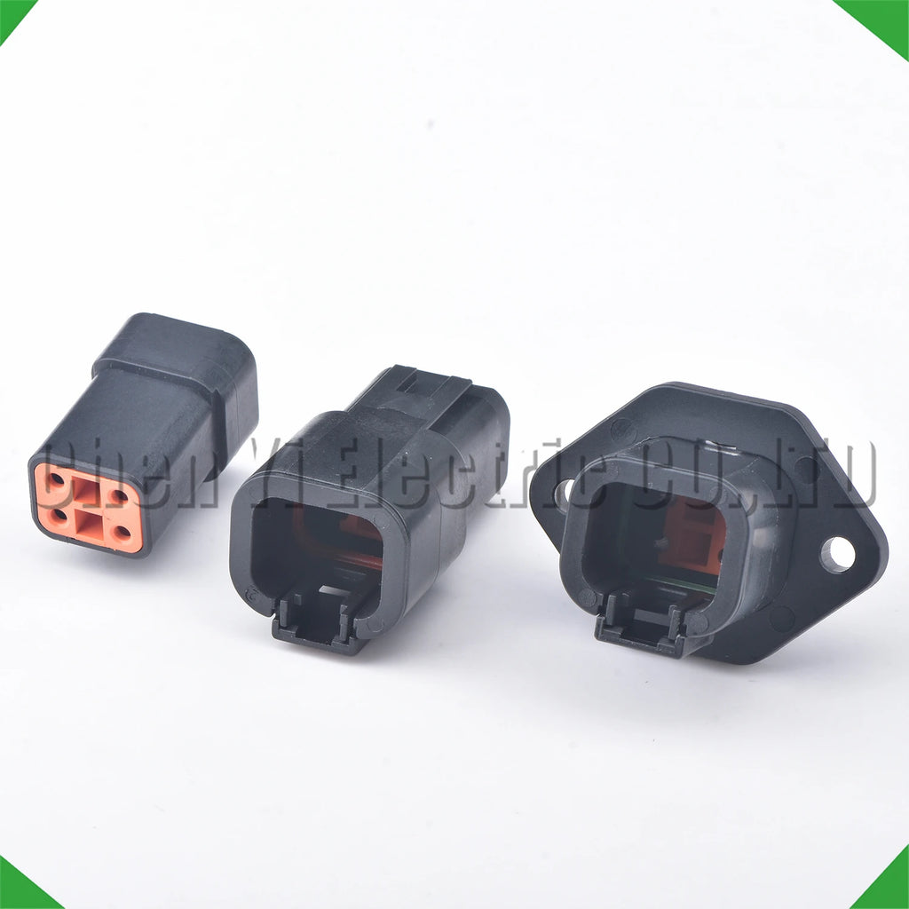 4-Pin Wire Harness Harness Automotive Waterproof Connector harness Black DTP06-4S DTP04-4P