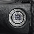 Car Bling One-Click Start Stop Engine Ignition Ring Sticker Crystal Rhinestone Circle Decor Accessories amagi