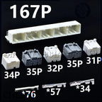 167 Pin PCB Mount Header Right Angle Wire-to-Board Connector ECU plug 1612435-1 1123337-1 1123339-1 1123341-1 For Toyota Honda
