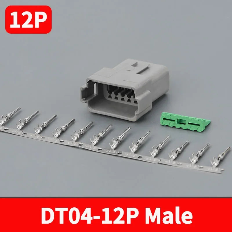5/10/100 Sets Deutsch DT Series Waterproof Connector DT04-2P DT06-2S Male Female Docking Harness Plug 2P 3P 4P 6P 8P 12P Socket