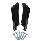 1Pair Carbon Fiber Winglets Side Skirt Extension Car Front Rear Bumper Strip Lip Spoiler Diffuser Splitter Scratch Protector