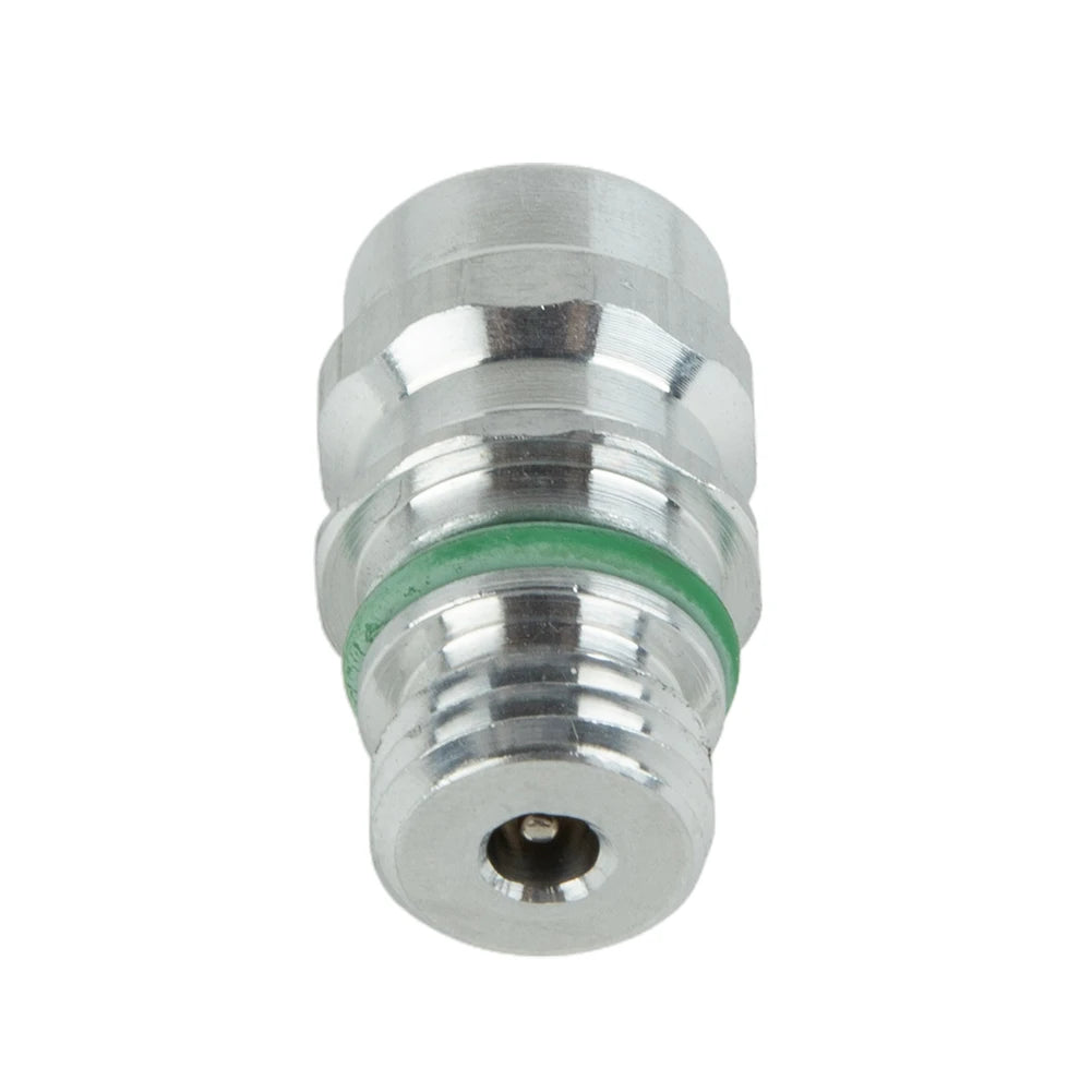 A/C Service Valve High Side R-134a Port Adapter With Replaceable Valve Cores Air Conditioning Pipeline