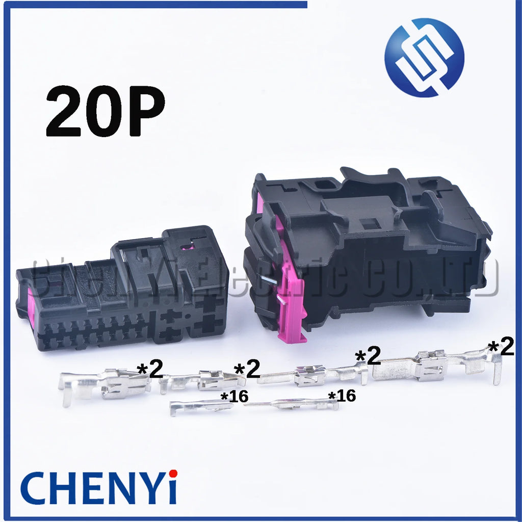 20 Pin/Way Male or Female Car Door Connector harness plug 8E0 972 702 8E0 972 701 With Pins 8E0972702 8E0972701