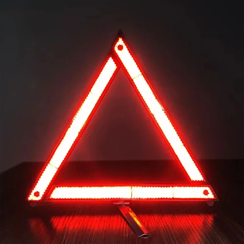 Car Tripod Folded Stop Sign Reflector Emergency Breakdown Warning Triangle Red Reflective Sticker Safety Hazard Tripod Amagi