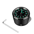 Universal 7/8 "Waterproof Chrome Motorcycle Bike Handlebar Mount Quartz Clock Watch Aluminum Luminous Clock Moto Black Amagi