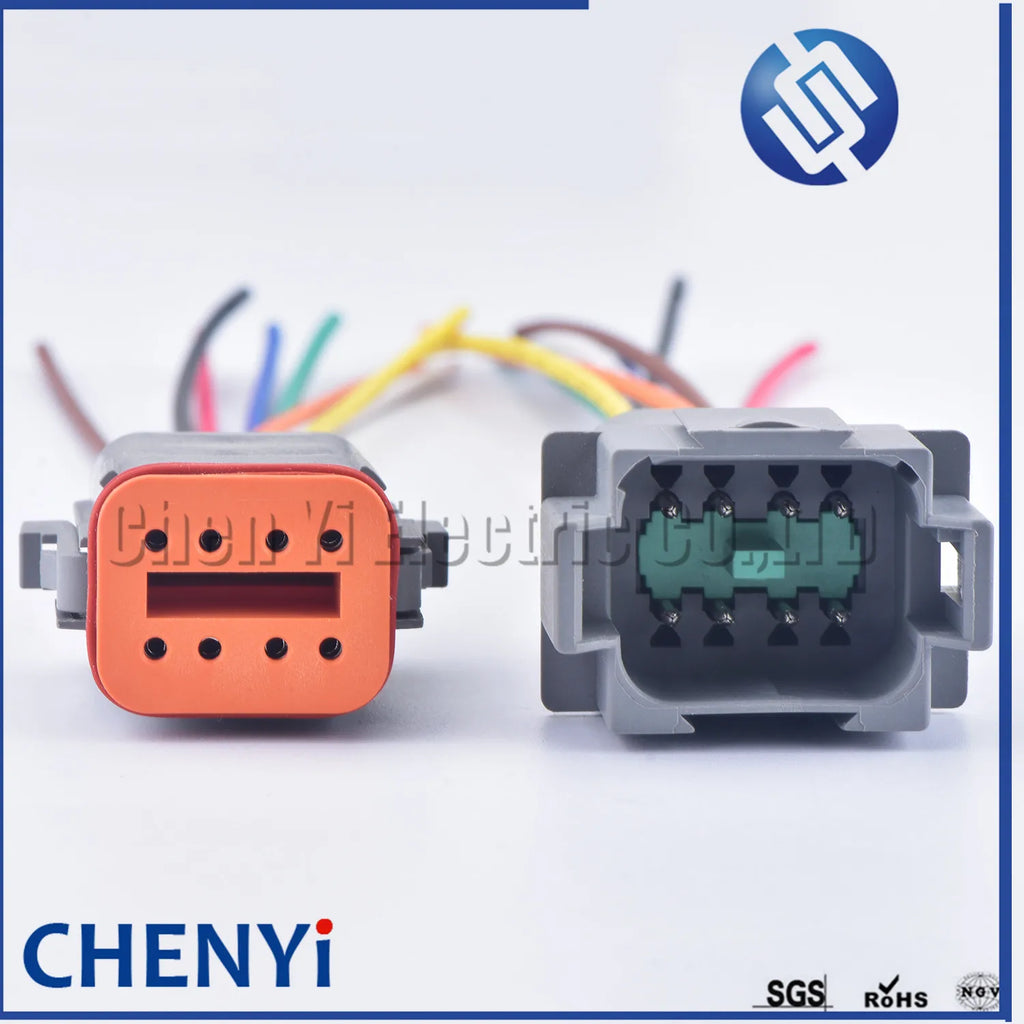 DT 2 3 4 6 8 12 Pin Automotive Sealed Electric Plug male female Waterproof Connector Wire Harness DT06-2S DT04-2P For Deutsch