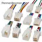 1 Set 2 3 4 6 9 Pin Car Flame Retardant Rubber Sleeve Electrical Connectors Wire Harness Plug Motorcycle 6030-2981 6030-6991