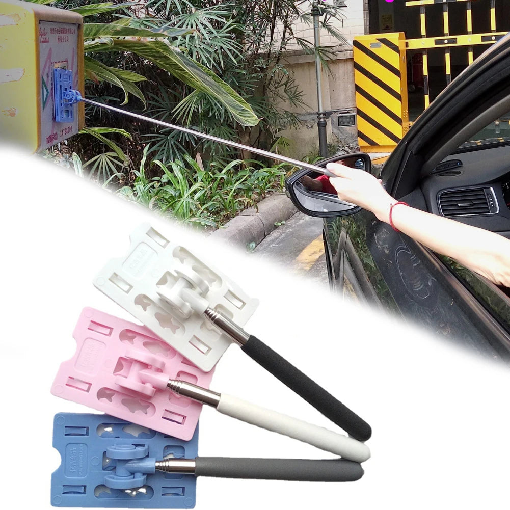 Adjustable Touch Stick Holder Touch And Toll Card Stick Holder TnG Stick Stickable Telescopic Parking Toll Swiping Sticks