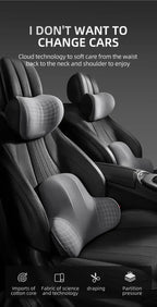 Car Memory Foam Lumbar Support Cushion, Polyester Fabric, Anti-Slip, Washable, Ergonomic Design, Slow Rebound Memory Material