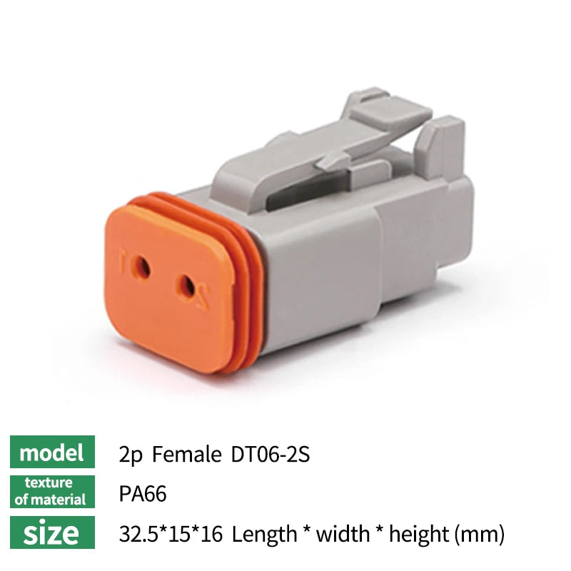 5/10/20Sets Deutsch Type DTM/DT/DTP/DT13/DT15 Waterproof Connector With Terminal Male Female Plug&Socket DTM04-2/3/4/6/8/12P
