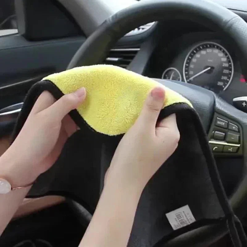 1-5 Pcs Microfiber Car Washing Towel Soft Quick Drying Windows Mirrors Wiping Rags Home Double Layer Cleaning Cloths Amagi