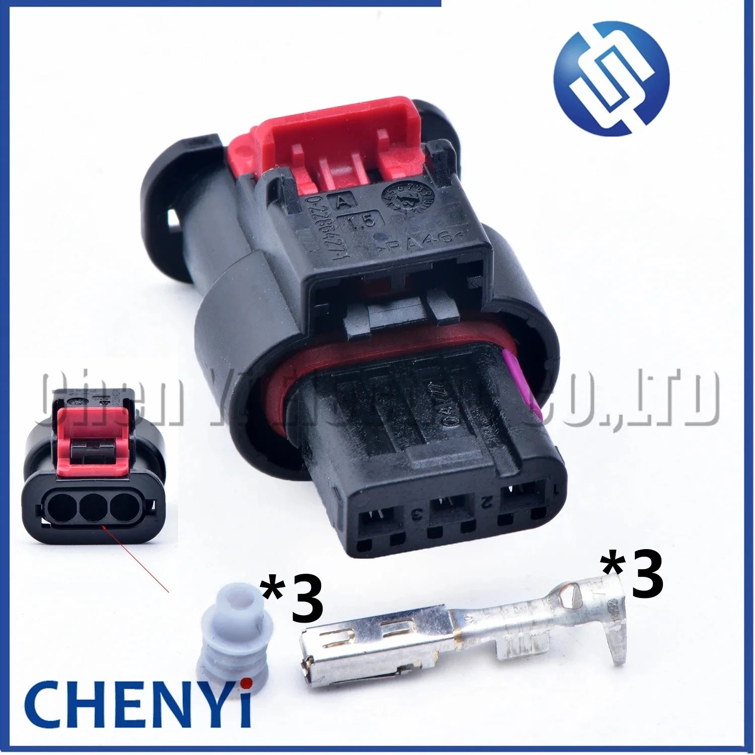 3 Pin Auto waterproof connector PDC Parking radar Sensor Plug 80A973703A 4K0973703A 80A 973 703 A 4K0 973 703 A