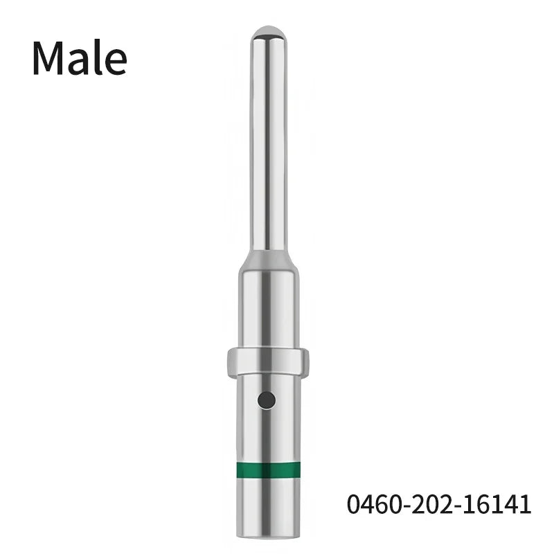 50Pcs DT 1.5mm Series Pin Contact 0462-201-16141 0460-202-16141,Stainless Steel 16AWG Deutsch Crimp Solid Female/male Terminals